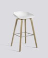 Barová stolička AAS 32 High Lacquered Oak Veneer, white