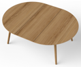 Kulatý rozkládací jídelní stůl Eat Round Ø115 či 140 cm s přídavnou deskou 