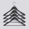 Ramínka Soft Coat Hanger / Wide Black + bar