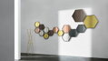 Zrcadlo Visual Hexagonal 