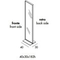 Zrcadlo Visual Free Standing 