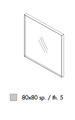 Zrcadlo Visual Square 