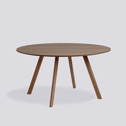 Jídelní stůl CPH 25 round / walnut water-based lacquered solid walnut / walnut water-based lacquered walnut  Ø140 X H74