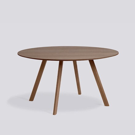 Jídelní stůl CPH 25 round / walnut water-based lacquered solid walnut / walnut water-based lacquered walnut  Ø140 X H74