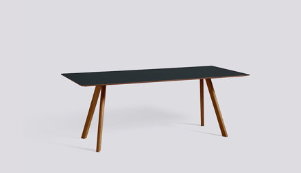Jídelní stůl CPH 30 / walnut water-based lacquered solid walnut / dark grey linoleum 200 x 90 x výška 74 cm