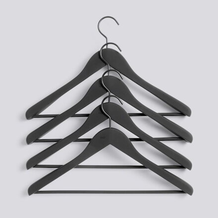 Ramínka Soft Coat Hanger / Wide Black + bar