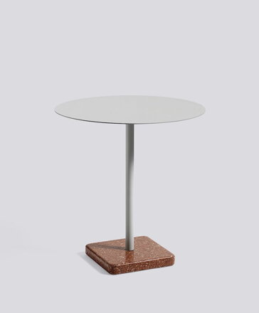 TERRAZZO TABLE / SKY GREY POWDER COATED STEEL Ø70 X H74