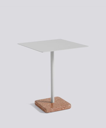 TERRAZZO TABLE / SKY GREY POWDER COATED STEEL L60 X W60 X H74